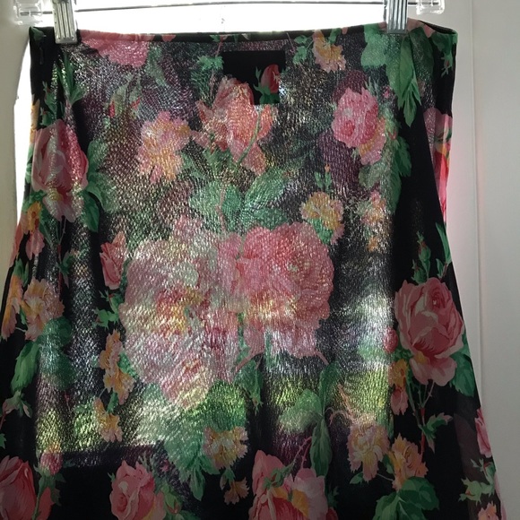 Lauren Ralph Lauren navy skirt with pink flowers - Picture 7 of 9